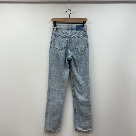 Abercrombie & Fitch The '90s Straight Ultra High Rise Jeans Light Wash Denim 25 - Picture 6 of 10